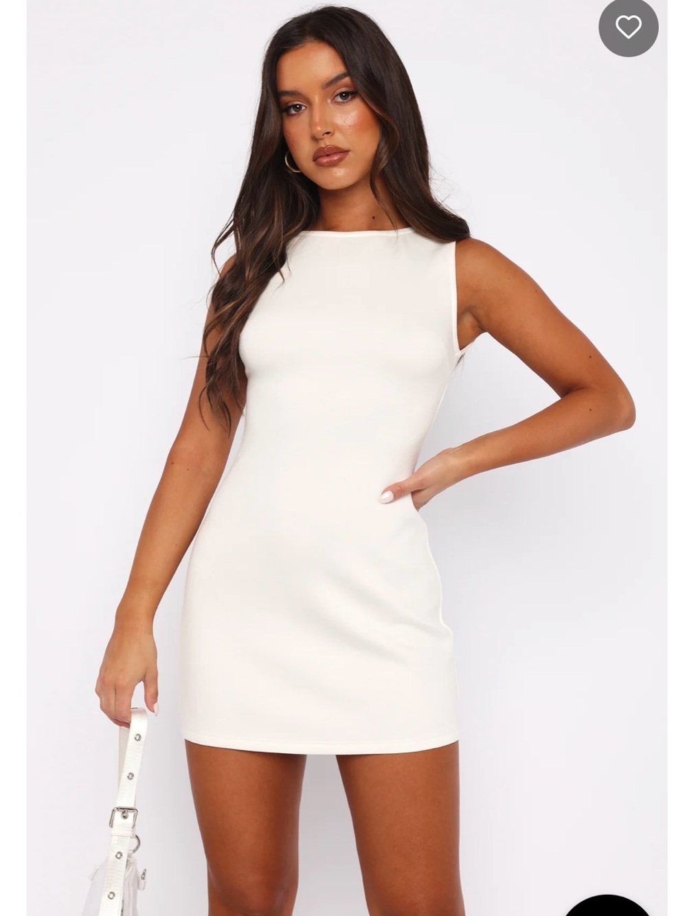 White Fox She’s A Go Getter Mini Dress White Size Medium NWT